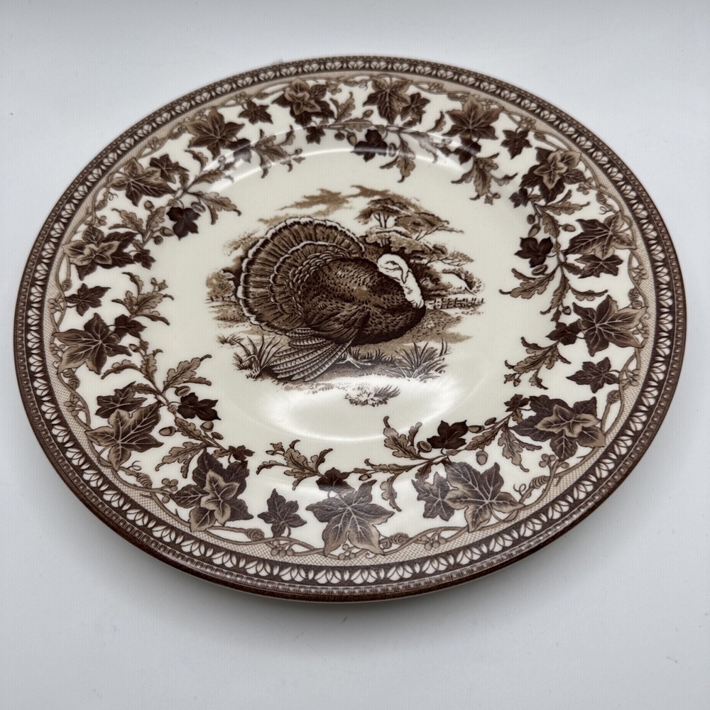 Williams Sonoma Dinner Plate His Majesty Wedgwood Turkey Holiday Thanksgiving